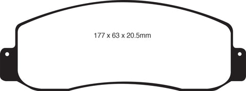 EBC 05-07 Ford F250 (inc Super Duty) 5.4 (2WD) Extra Duty Front Brake Pads - ED91777