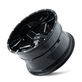 ION Type 141 20x12 / 5x127 BP / -44mm Offset / 87mm Hub Gloss Black Milled Wheel - 141-2252M