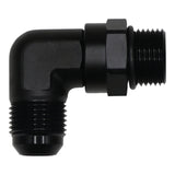 DeatschWerks 10AN ORB Male Swivel to 10AN Male Flare 90-Degree Fitting - Anodized Matte Black - 6-02-0412-B
