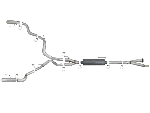 aFe MACH Force-Xp Cat-Back Exhaust w/Dual Hi-Tuck Tips 17-18 Ford F-150 Raptor V6-3.5L (tt) - 49-33095