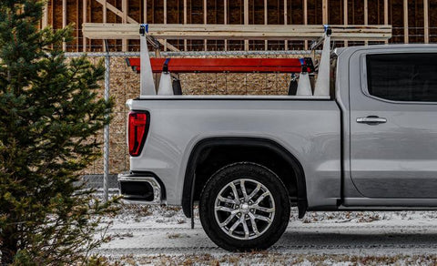 Access ADARAC Aluminum Uprights 24in Vert Pro Kit (2 Uprights w/1 66in Cross Bar) Silver Truck Rack - 4005595