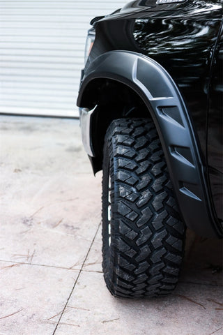 Bushwacker 19-22 Ram 1500 (Excl. Rebel/TRX) 76.3 & 67.4in Bed DRT Style Flares 4pc  - Blk / Smooth - 50934-02
