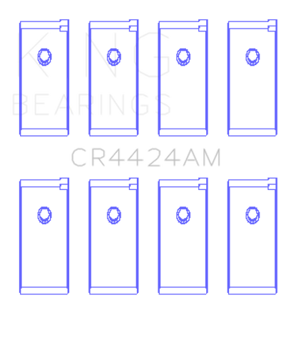King Engine Bearings Datsun J15 (Size 0.5) Connecting Rod Bearing Set - CR4424AM0.5