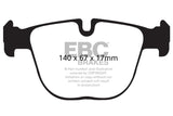 EBC 10+ BMW X5M 4.4 Twin Turbo Redstuff Rear Brake Pads - DP32008C