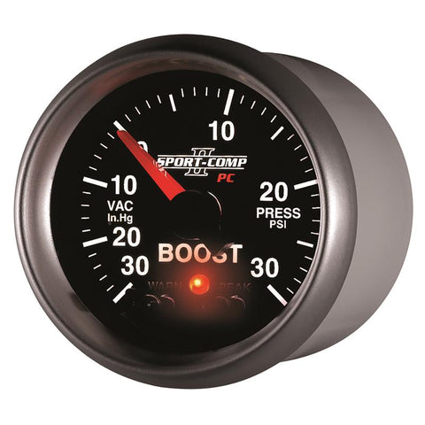 Autometer Sport-Comp II 52mm 30 IN HG / 30 PSI Electronic Boost/Vacuum Gauge - 3677
