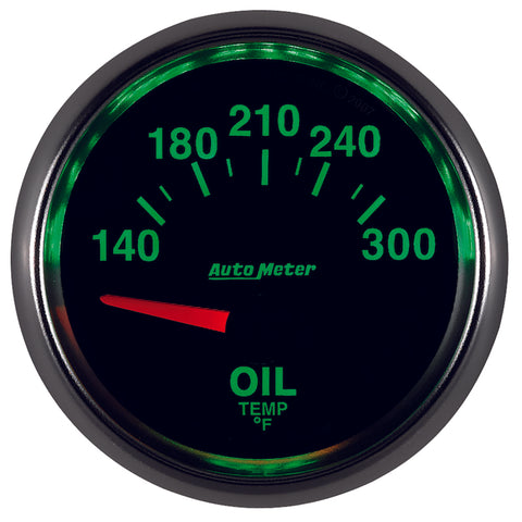 Autometer GS 52mm 140-300 Deg F Short Sweep Electronic Oil Temperature Gauge - 3848