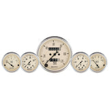 AutoMeter Gauge Kit 5 Pc. 3-1/8in. & 2-1/16in. Mech. Speedo. Wtmp & Oilp Antique Beige - 1811