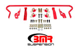 BMR 11-14 S197 Mustang Rear Hollow 25mm Adj. Sway Bar Kit w/ Bushings - Red - SB042R