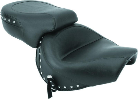 Mustang 98-03 Honda VT750 Ace Wide Touring 2PC Seat w/Studs- Black - 75000