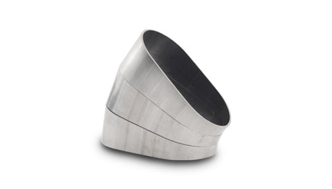 Vibrant Horizontal 304 SS Oval Pie Cuts 4.0in OD Tight 45 Degree Elbow - Bag of 3 - 13590