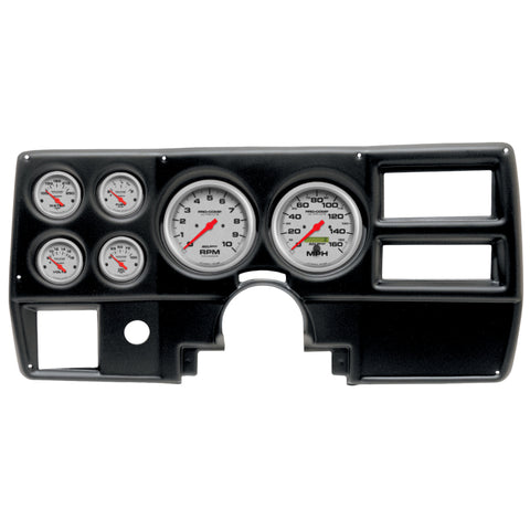 Autometer Ultra-Lite 94-87 Chevy GMC Truck AC Dash Kit 6pc Tach / MPH / Fuel / Oil / WTMP / Volt - 2923-13
