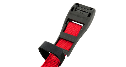 Rhino-Rack Rapid Tie Down Straps w/Buckle Protector - 4.5m/15ft - Pair - Red - RTD45P