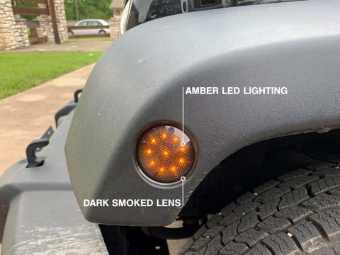 Raxiom 07-18 Jeep Wrangler JK LED Side Marker Lights- Smoked - J106752