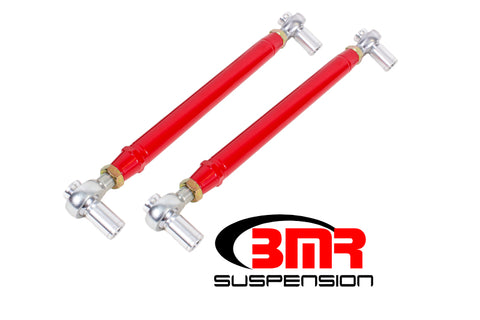 BMR 79-98 Fox Mustang Chrome Moly Lower Control Arms w/ Double Adj. Rod Ends - Red - MTCA052R