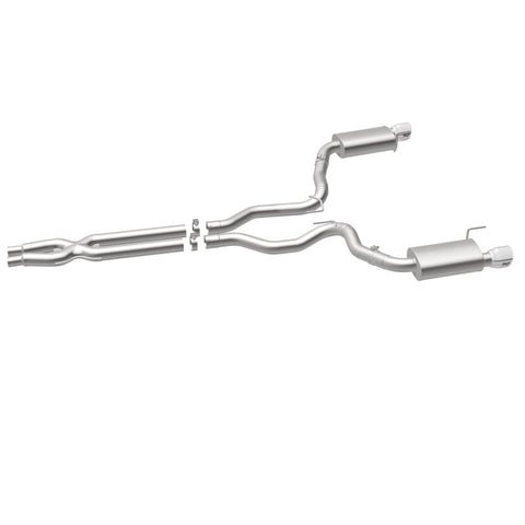 MagnaFlow Cat Back, SS, 3in, Street, Dual Split Polished 4.5in Tips 2015 Ford Mustang GT V8 5.0L - 19100