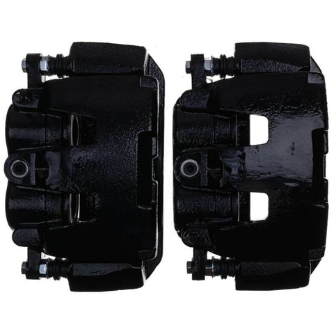 Power Stop 11-18 Ram 1500 Front Black Calipers - Pair (w/Bracket) - S5054BLK