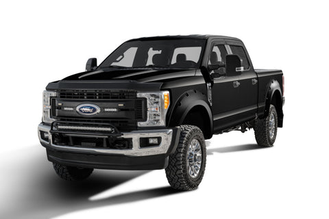 Bushwacker 17-20 Ford F-250 Super Duty / F-350 Super Duty Pocket Style Flares 4pc - Agate Black Met - 20942-32