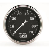 Autometer Old Tyme Black Gauge Kit 6 Pc Ford Truck 53-55 Tach/Mph/Fuel/Oilp/Wtmp/Volt - 7048-OTB