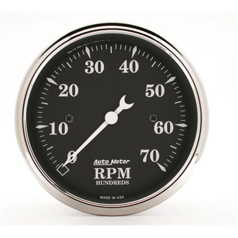 Autometer Old Tyme Black Gauge Kit 6 Pc Ford Truck 53-55 Tach/Mph/Fuel/Oilp/Wtmp/Volt - 7048-OTB