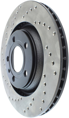 StopTech 04-09 Audi S4 Rear Right Drilled Rotor - 128.33088R