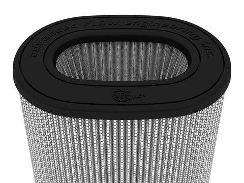 aFe Magnum FLOW Pro DRY S Air Filter 6.75x4.75 Flange 8.25x6.25 Base (Mt2) 7.25x5 Top 8.5 Height - 21-91101