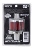 K&N 0.625 inch ID 2 inch OD 1.5 inch H Clamp On Crankcase Vent Filter - 62-1340
