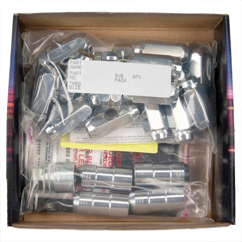 McGard 5 Lug Hex Install Kit w/Locks (Cone Seat Nut) M12X1.75 / 13/16 Hex / 1.815in. L - Chrome - 84560