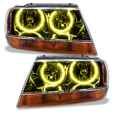 Oracle 99-04 Jeep Grand Cherokee SMD HL - Black - ColorSHIFT w/ 2.0 Controller - 7167-333
