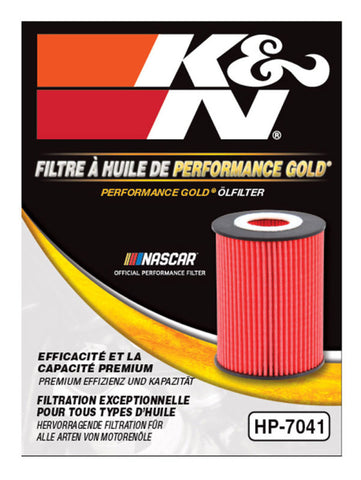 K&N Performance Oil Filter - 14-18 Fiat 500L 1.4L L4 Gas - HP-7041