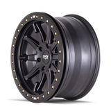 Dirty Life 9304 DT-2 20x9 / 5x139.7 BP / 12mm Offset / 87.1mm Hub Matte Black Wheel - Beadlock - 9304-2985MB12