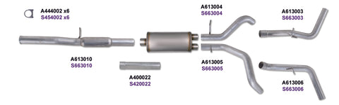 Diamond Eye KIT 3in CB DUAL GAS AL CHEVY/GM 4.3L 5.3L 1500 - K3126A