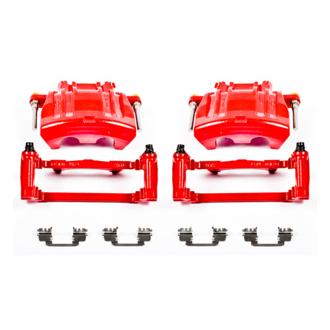Power Stop 2012 Chrysler 300 Front Red Calipers w/Brackets - Pair - S5016A