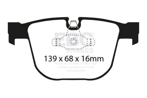 EBC 08-10 BMW M3 4.0 (E90) Redstuff Rear Brake Pads - DP31451C