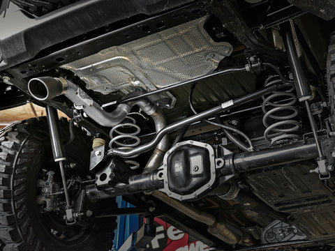 aFe MACH Force-Xp Axle-Back Exhaust System w/Black Tip 18-20 Jeep Wrangler L4-2.0T / V6-3.6L - 49-48070-1B