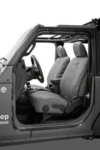 Bestop 20-23 Jeep Gladiator / 18-2023 Wrangler JL 4-Door Front Seat Covers (Charcoal) - 29290-09