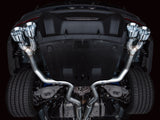 AWE 2024 Ford Mustang Dark Horse S650 RWD Track Edition Cat-Back Exhaust w/ Quad Chrome Silver Tips - 3020-42375