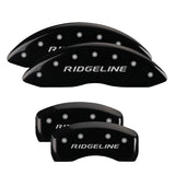 MGP 4 Caliper Covers Engraved Front & Rear Ridgeline Black Finish Silver Char 2019 Honda Ridgeline - 20213SRGLBK