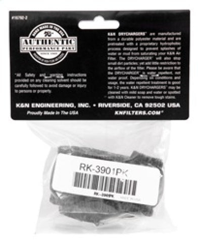 K&N Air Filter Wrap Black Round for Harley Davidson 91-97 Sportster/Glide/Softail/Fat Boy/Low Rider - RK-3901PK