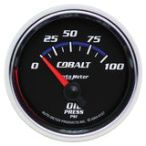 Autometer Cobalt 52mm 100 PSI Short Sweep Electric Oil Pressure Gauge - 6127