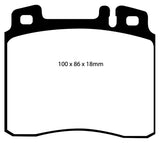 EBC 98-99 Mercedes-Benz CL500 5.0 Redstuff Front Brake Pads - DP3963C