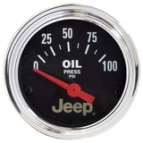 Autometer Jeep 52mm 0-100 PSI Short Sweep Electronic Oil Pressure Gauge - 880240
