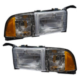 Oracle 94-02 Dodge Ram Pre-Assembled Halo Headlights - ColorSHIFT w/o Controller - 8167-334