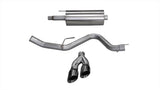 Corsa 2015 Ford F-150 5.0L V8 (Super Crew Cab) Black Sport Single Side Dual 4in Tips CB Exhaust - 14837BLK