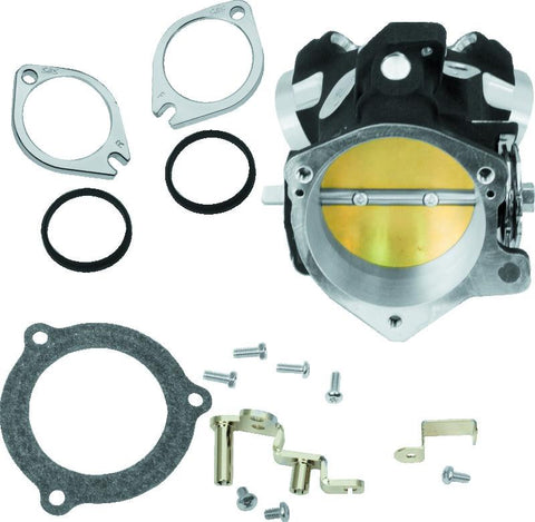 S&S Cycle 02-05 BT Size 408 Cable Operated Throttle Body Kit - Wrinkle Black - 170-0343