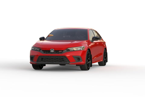Rally Armor 22-26 Honda Civic/Civic Si/Sport Black UR Mud Flap w/White Logo - MF90-UR-BLK/WH