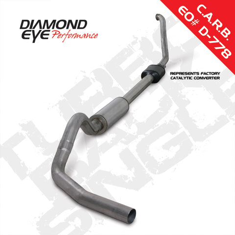 Diamond Eye KIT 4in TB SGL SS: 94-97 FORD 7.3L F250/F350 PWRSTROKE NFS W/ CARB EQUIV STDS - K4306S