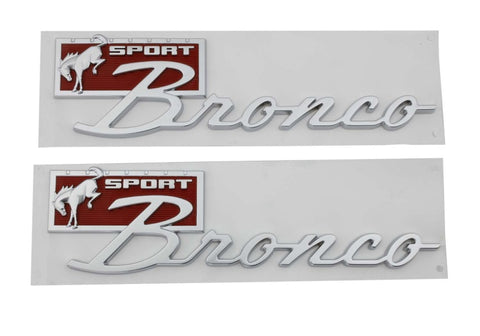 Ford Racing Bronco Sport Script Fender Badge Kit - M-1447-BSPRT
