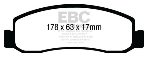 EBC 11 Ford F250 (inc Super Duty) 6.2 (2WD) Ultimax2 Front Brake Pads - UD13331