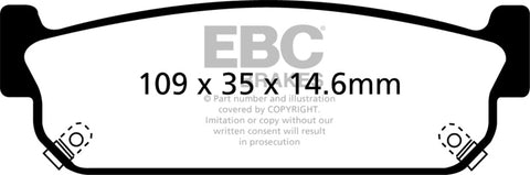 EBC 93-97 Infiniti J30 3.0 Yellowstuff Rear Brake Pads - DP41784R