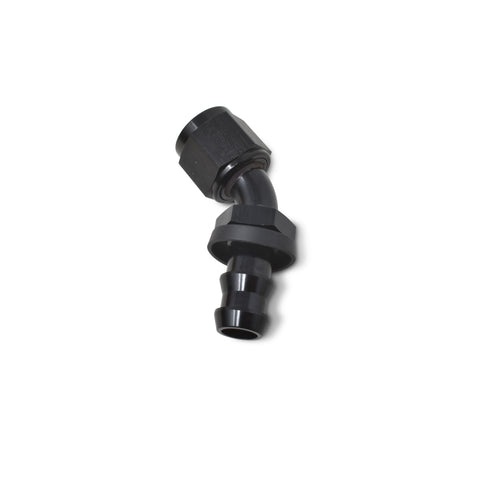 Russell Performance -6 AN Twist-Lok 45 Degree Hose End (Black) - 624083